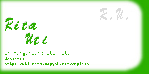 rita uti business card